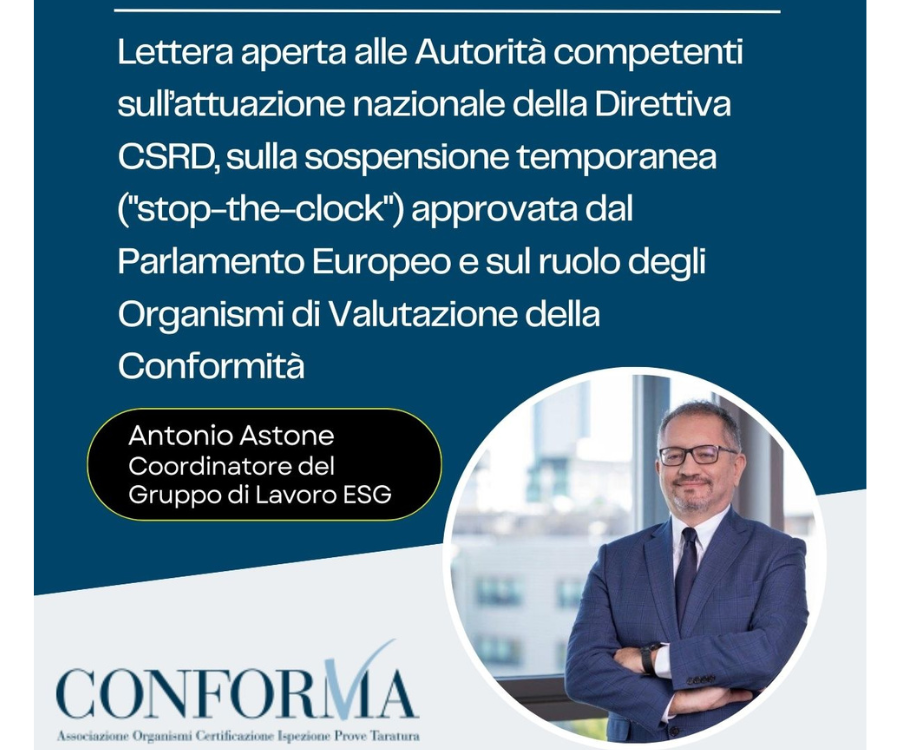 Lettera alle Autorità competenti – Direttiva CSRD